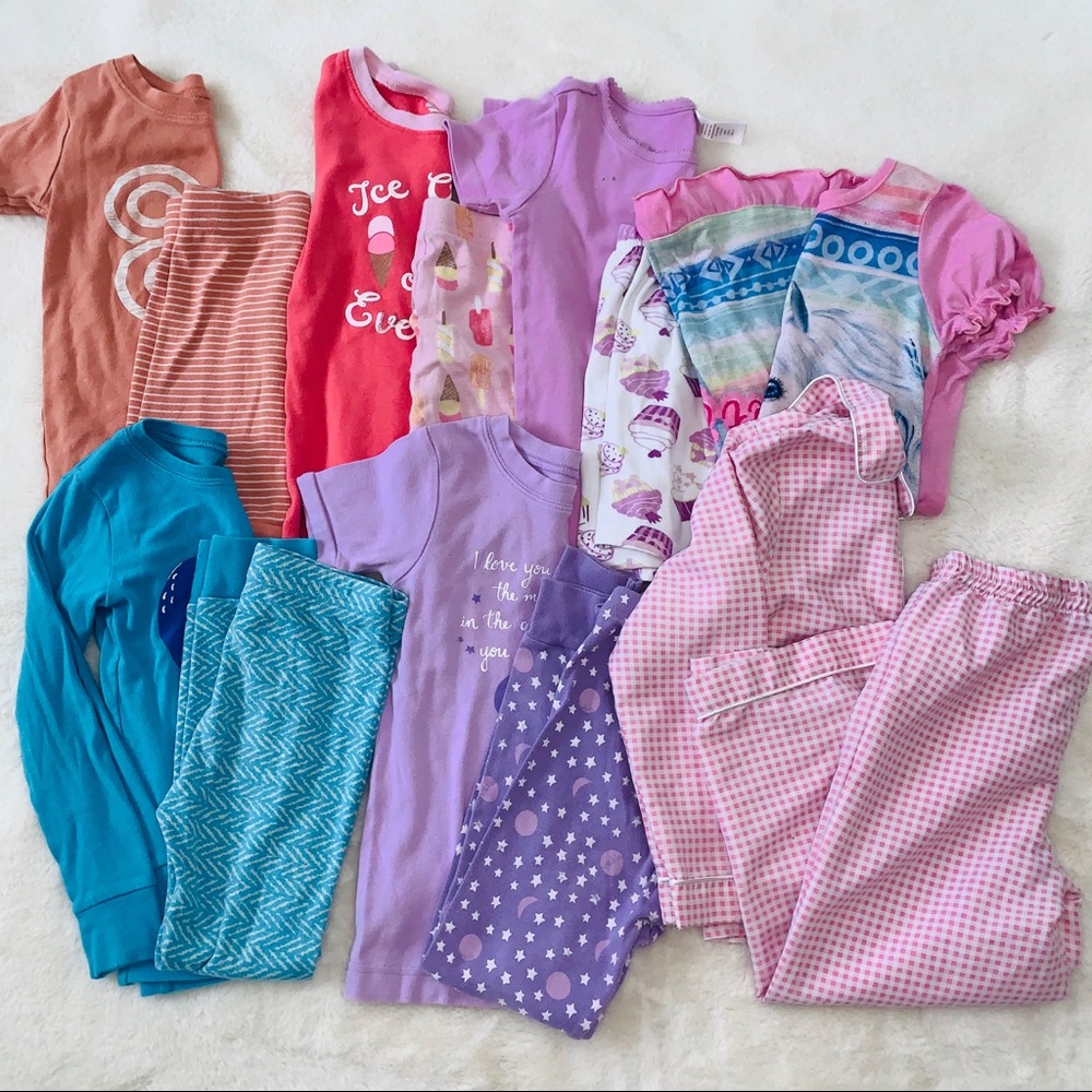 7 Piece 5T Girl’s Pajama LOT